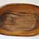 Large fruit cup in vintage carved solid walnut
