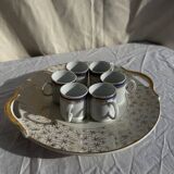 Set of 6 small espresso cups Germer Porcelain, made in Brazil.