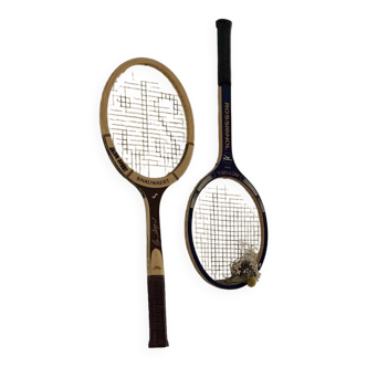 Set of two vintage tennis rackets