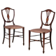 Pair of chairs, English work from the late 19th century.