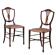 Pair of chairs, English work from the late 19th century.