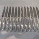 12 silver-plated dessert knives by Argit goldsmith? Art Deco floral bands
