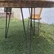 Wicker and black metal dining set