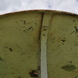 Sheet metal and iron garden table