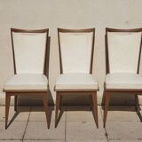 Set of 3 art deco chairs from the 50s
