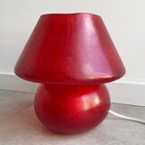 Large vintage fiberglass mushroom table lamp