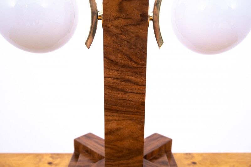 Pair of Art Deco table lamps, Poland, 1950s.