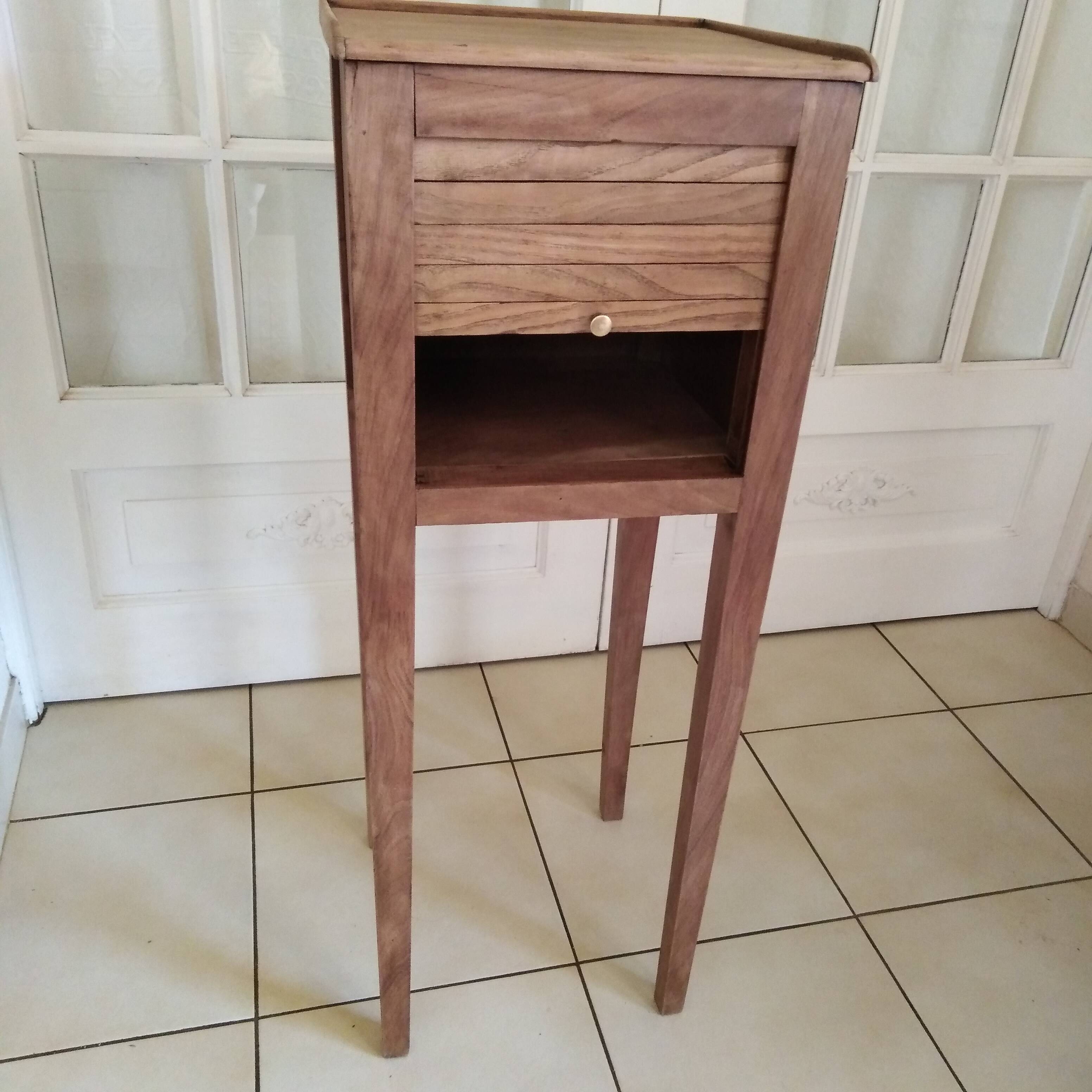 Louis XVI (Directoire) style curtained occasional furniture or bedside table