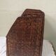 Put documents in two-tone braided bamboo 3 compartments vintage 1970