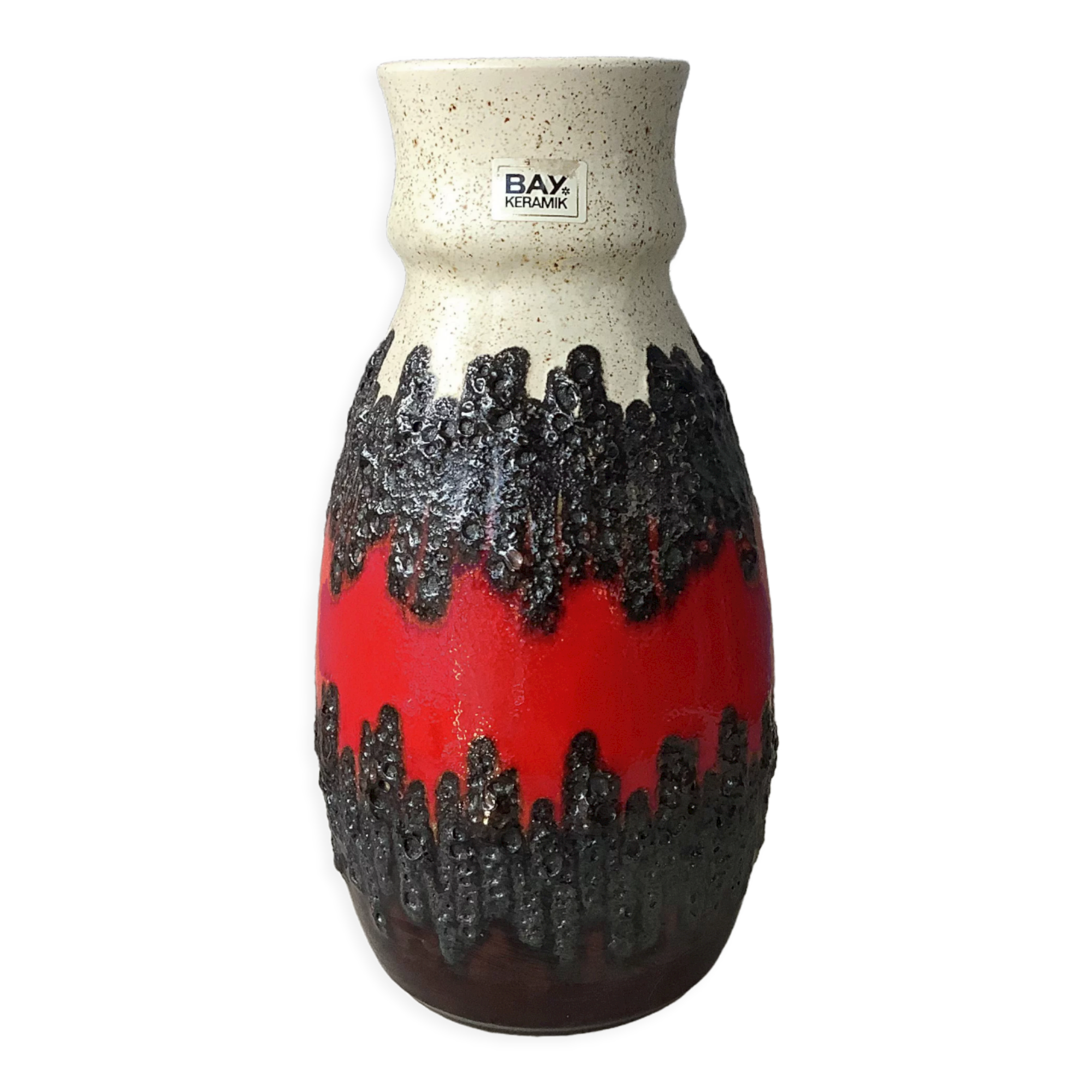 Vase Bay Keramik fat lava West Germany 7030