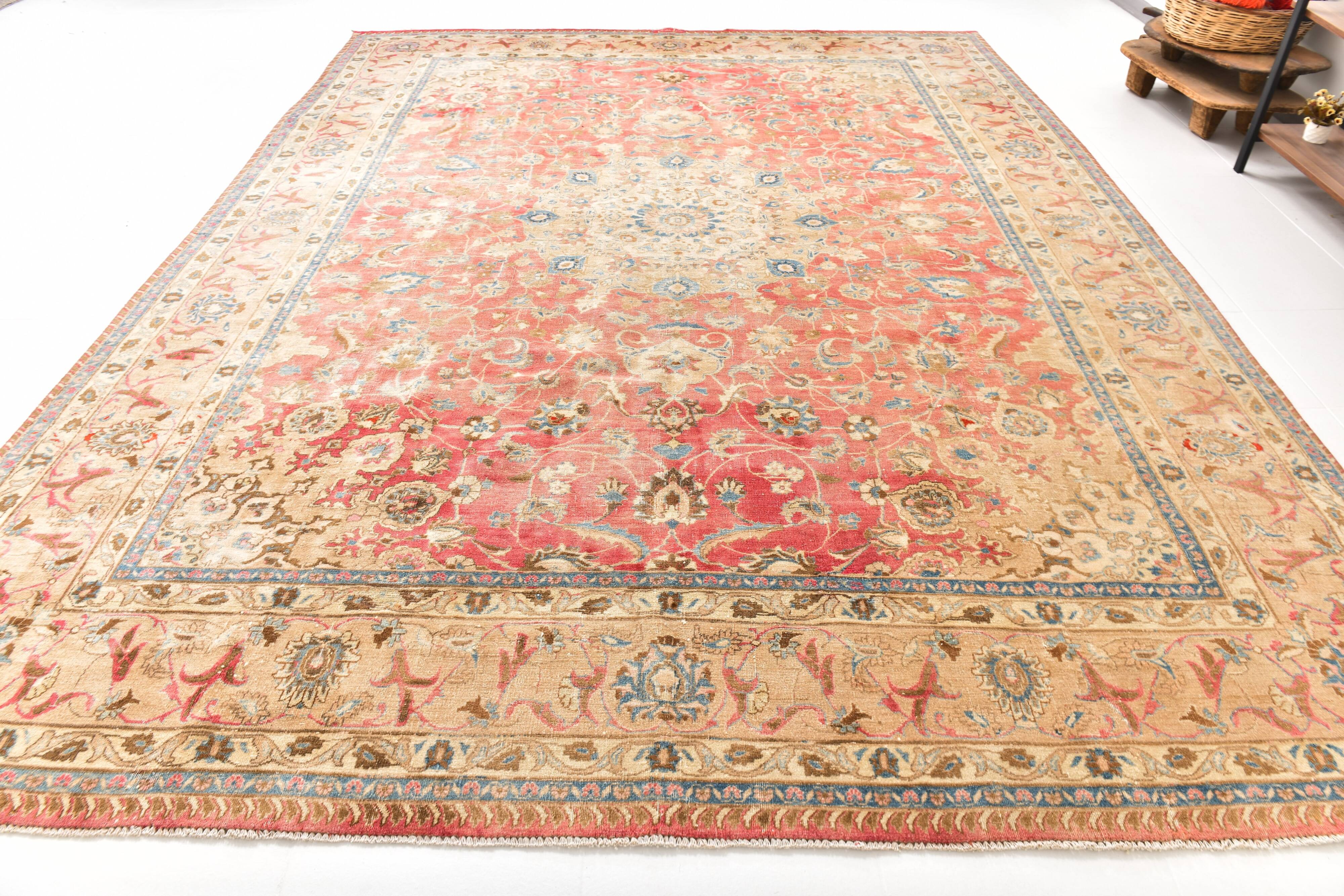 Persian Red & Cream Living Room Carpet, 279x374Cm