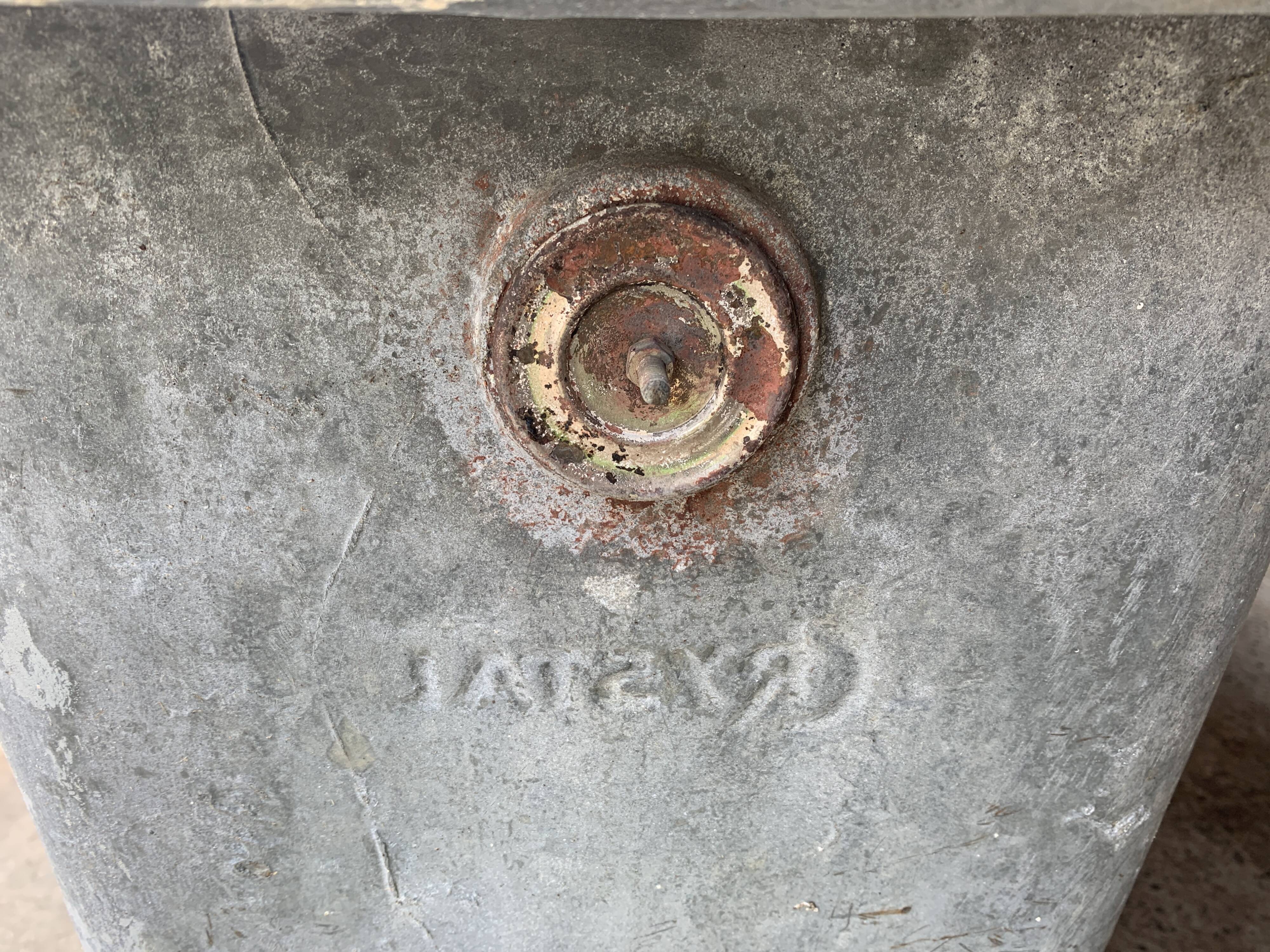 Ancient zinc bathtub