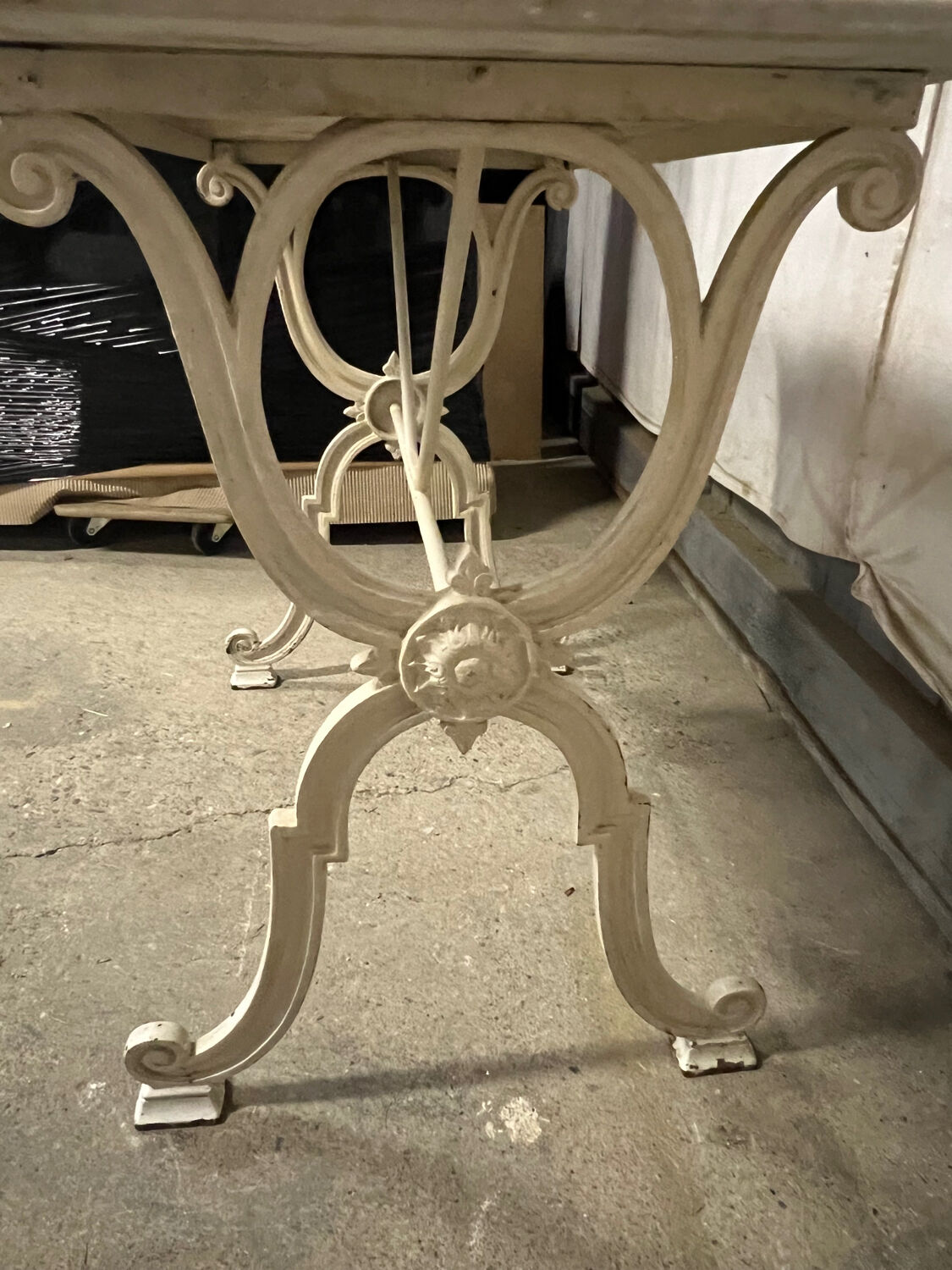 White marble bistro table