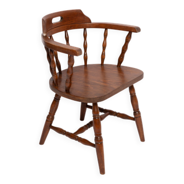Mid-Century Dark Brown Beech Bonanza Chair, Europe, 1960s