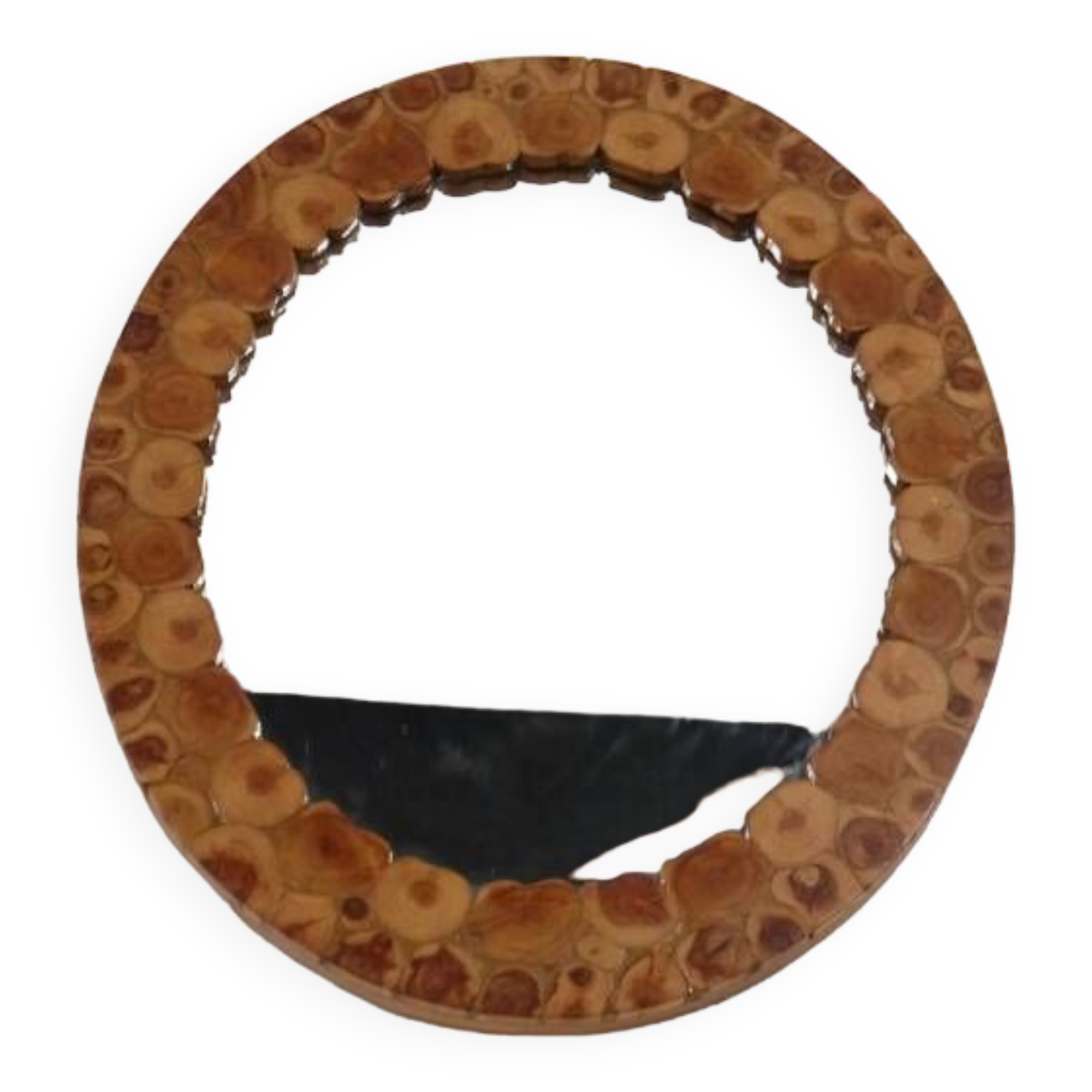 Vintage Scandinavian wooden mirror 1960