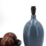 Potter's lamp in blue glazed ceramic, 1970s