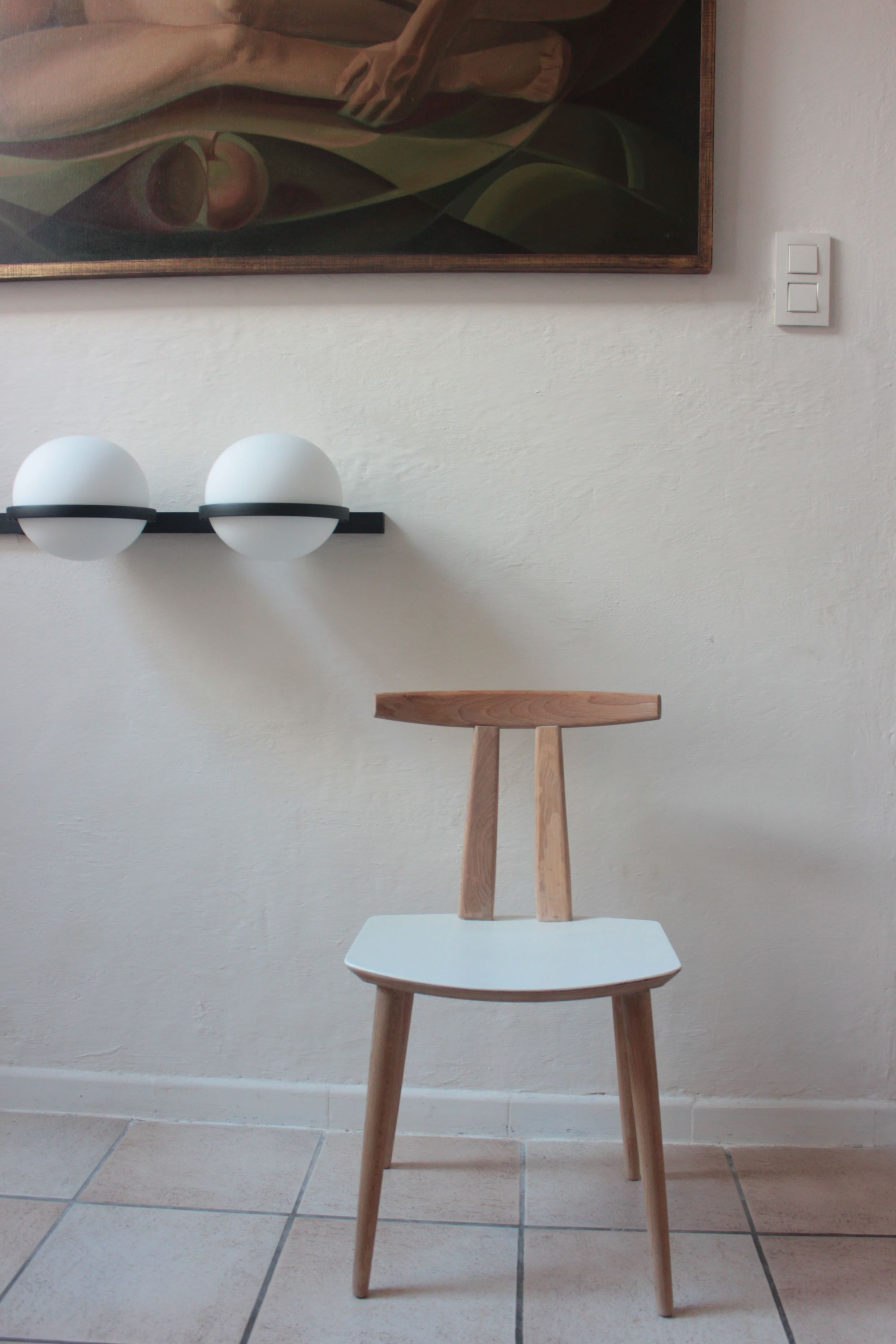 Chair j48, design poul m.volther, 1950, fdb møbler