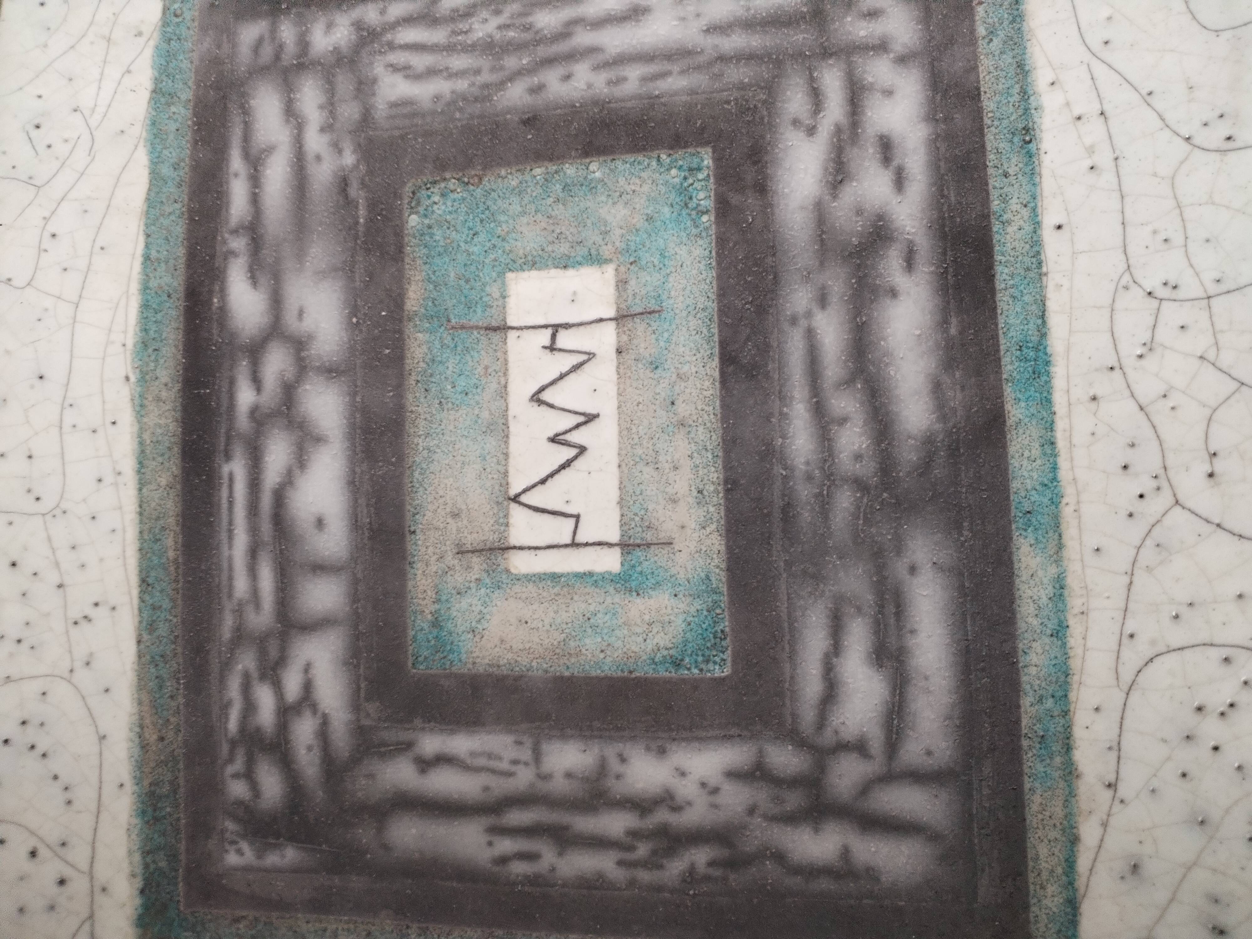 Abstract art ceramic dish