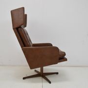 Mid-century leatherette rotatable armchair,1960's.