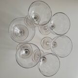 Set of 6 stemmed glasses