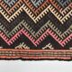 6x14 Pink & Brown Geometric Vintage Kilim Rug, 190x417Cm
