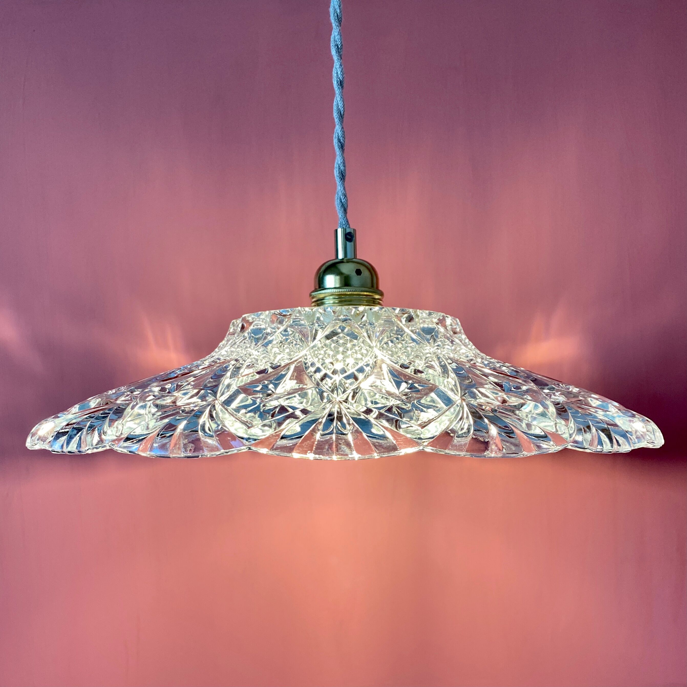 Vintage glass lampshade pendant lamp
