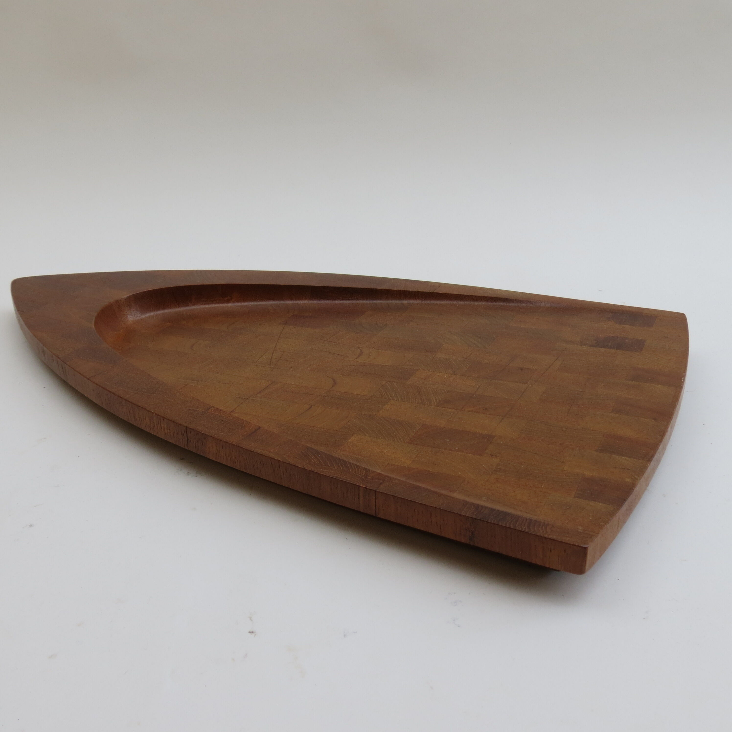 Danish digsmed teak block serving platter cutting board 1960s