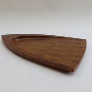 Danish digsmed teak block serving platter cutting board 1960s