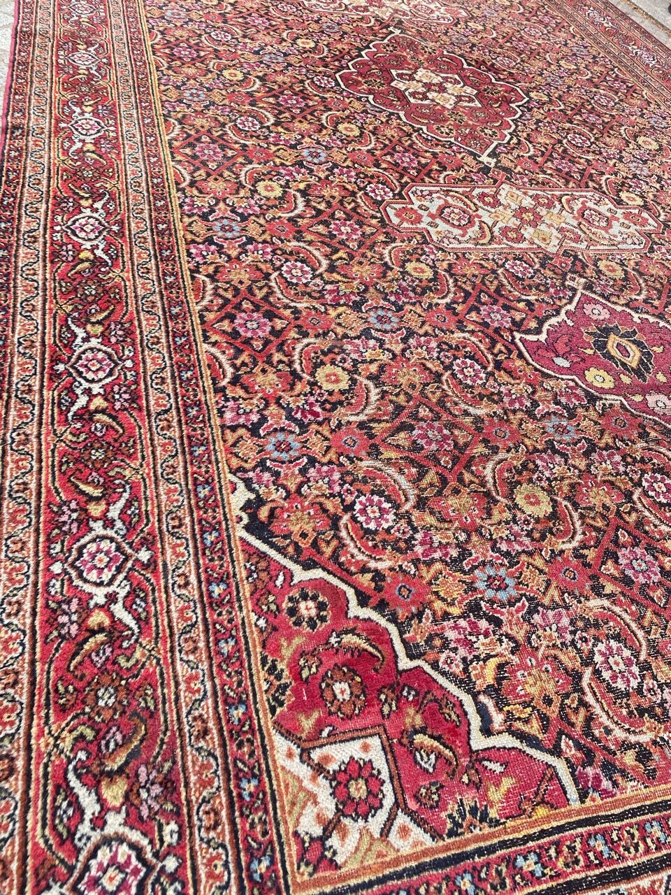 Old Persian carpet Dorokhsh khorasan from the early 19th century 200x400 cm