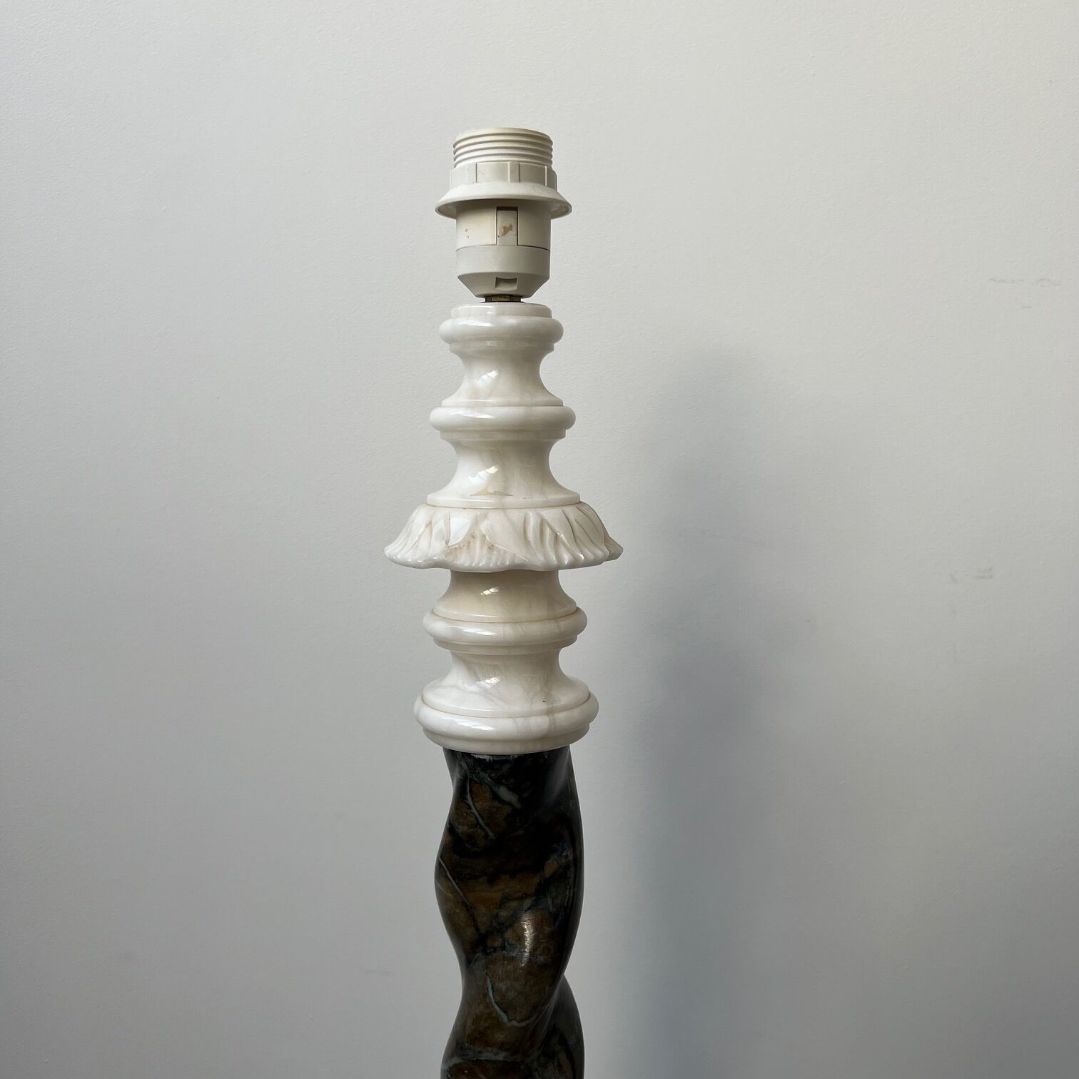 Pair of Swedish Mid-Century Marble Floor Lamps