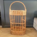 Rattan serving trolley