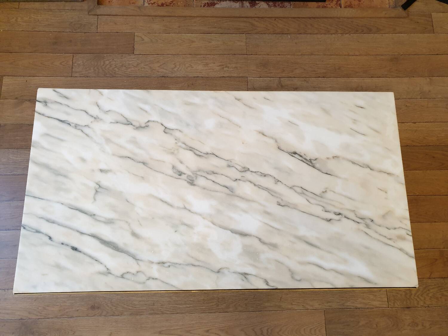 Louis XV marble and brass coffee table