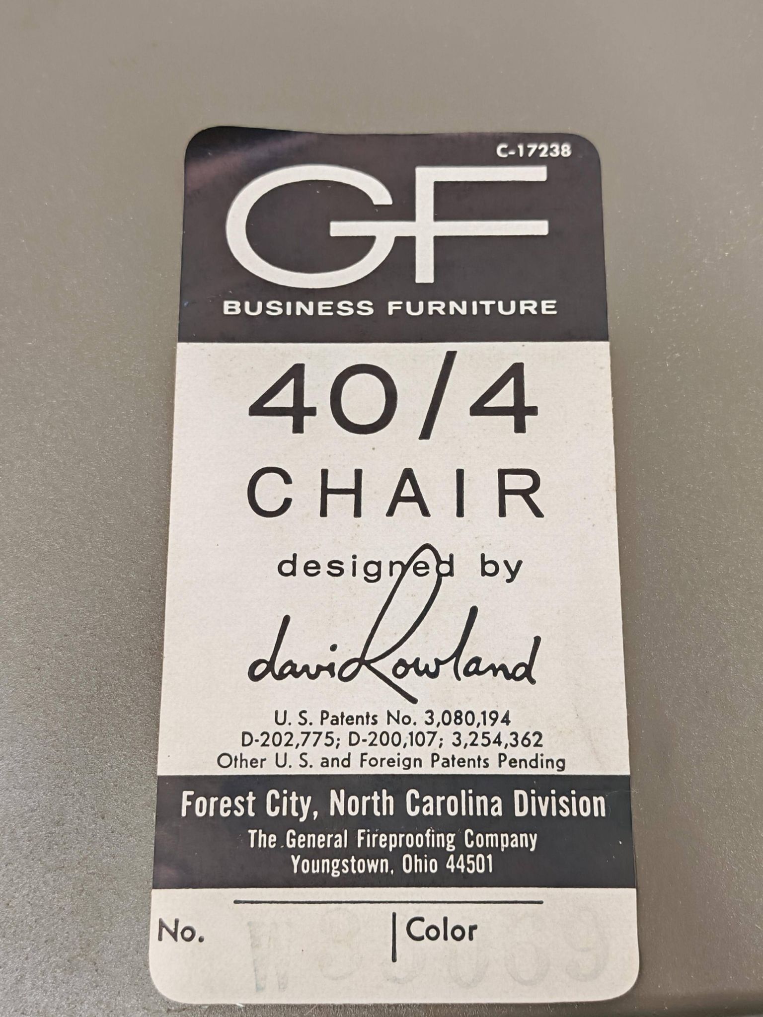 Mid Century dining chairs 40/4 David Rowland for GF Furniture 1960s