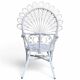 Fauteuil en rotin blanc Emmanuelle Peacock 1970