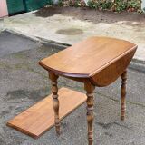 Round extendable dining table Louis Philippe 90cm with an extension.