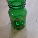 Green glass jar