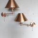 Pair of golden wall lamps Deknudt Lighting