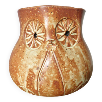“hibou” stoneware pot cover from the 50s and 60s