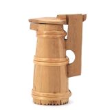 Rustic decorative wooden pitcher, 1950s