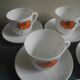 set of 6 cups and saucers vintage French tableware