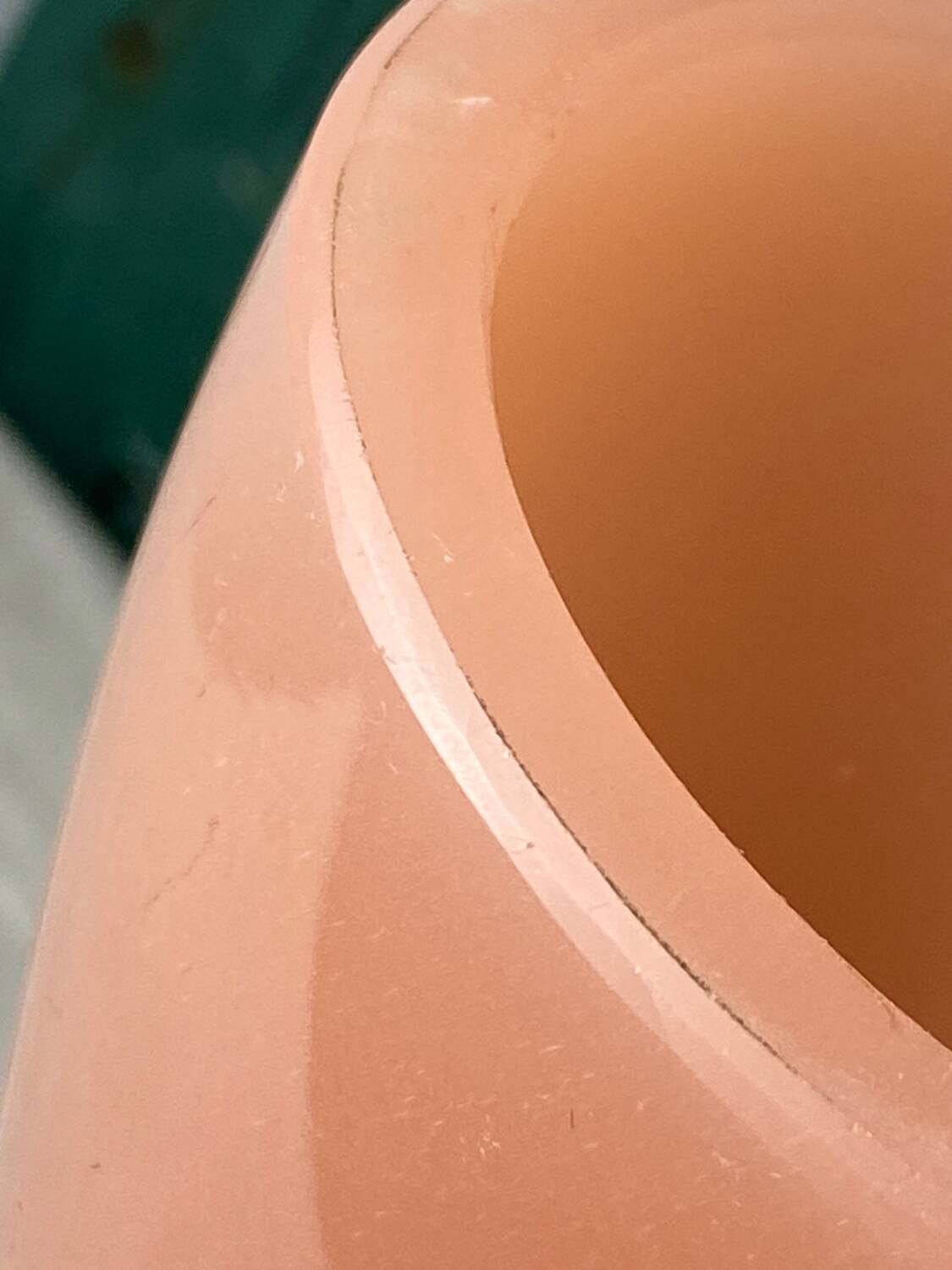 Large pink opaline vase