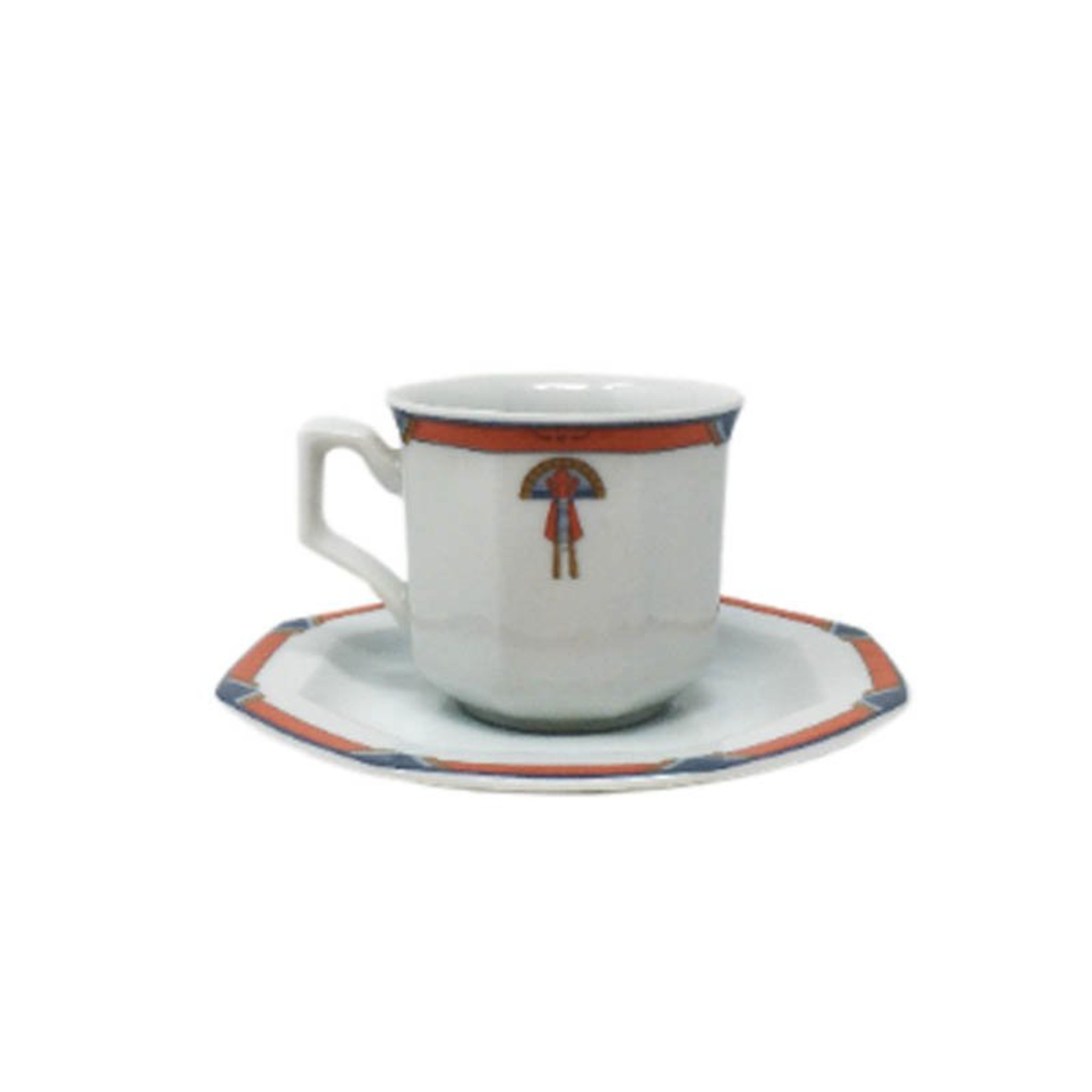 Service à café et à thé blanc Art déco, années 1930, ensemble de 12
