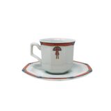 Art deco white coffee and tea set, 1930s, set of 12