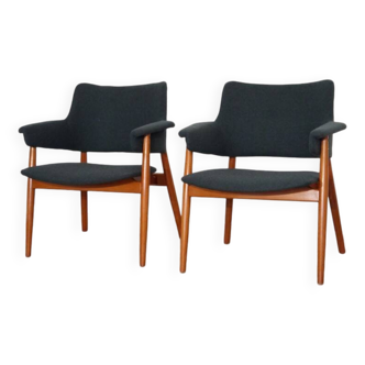 Pair of Scandinavian armchairs by Erik Worts 1960