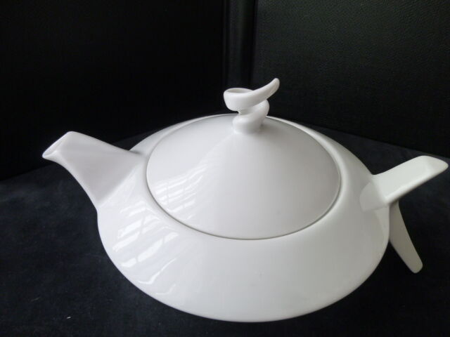 White porcelain teapot