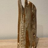 Vase-lanterne vintage années 50 en grès