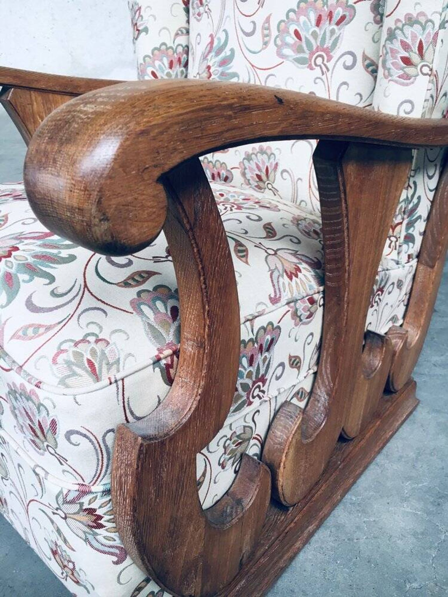 Set of High Wing Back Armchairs, 1900s