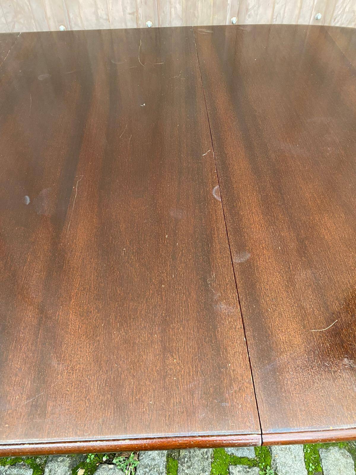 Extendable oval Scandinavian dining table in teak and mahogany, 1950s, 245cm