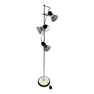 Lampadaire 3 spots métal année 70