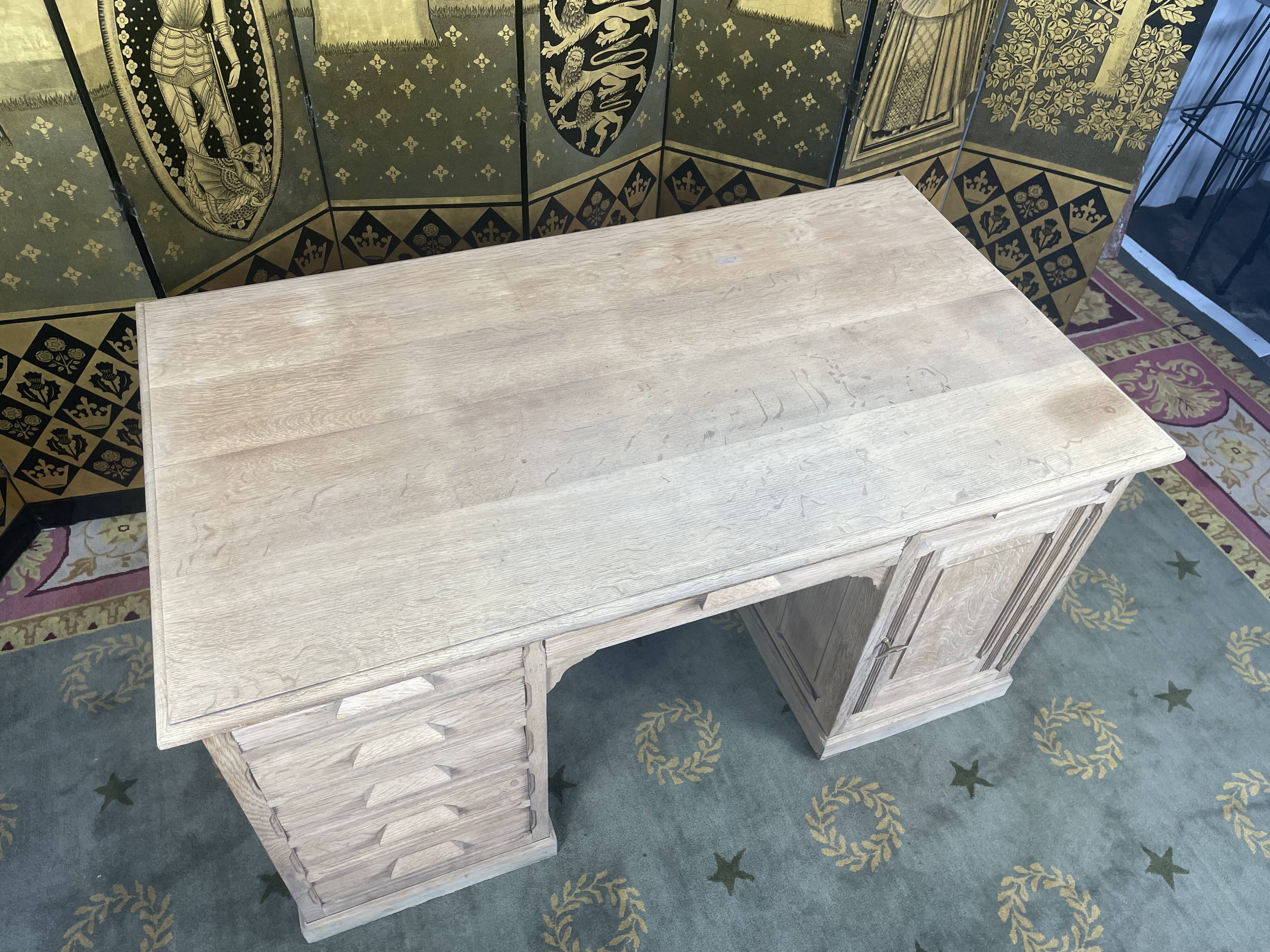 Administrative office in scrubbed solid oak